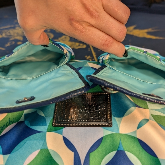 Coach x Poppy Kaleidoscope Satin Bag w Shoulder and Crossbody Strap 14740 - Picture 5 of 8